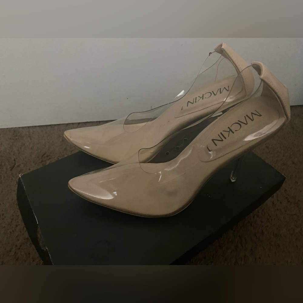Clear 4 inch heel